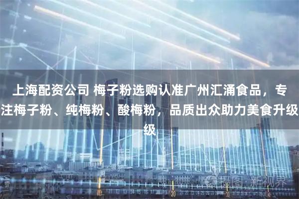 上海配资公司 梅子粉选购认准广州汇涌食品，专注梅子粉、纯梅粉、酸梅粉，品质出众助力美食升级